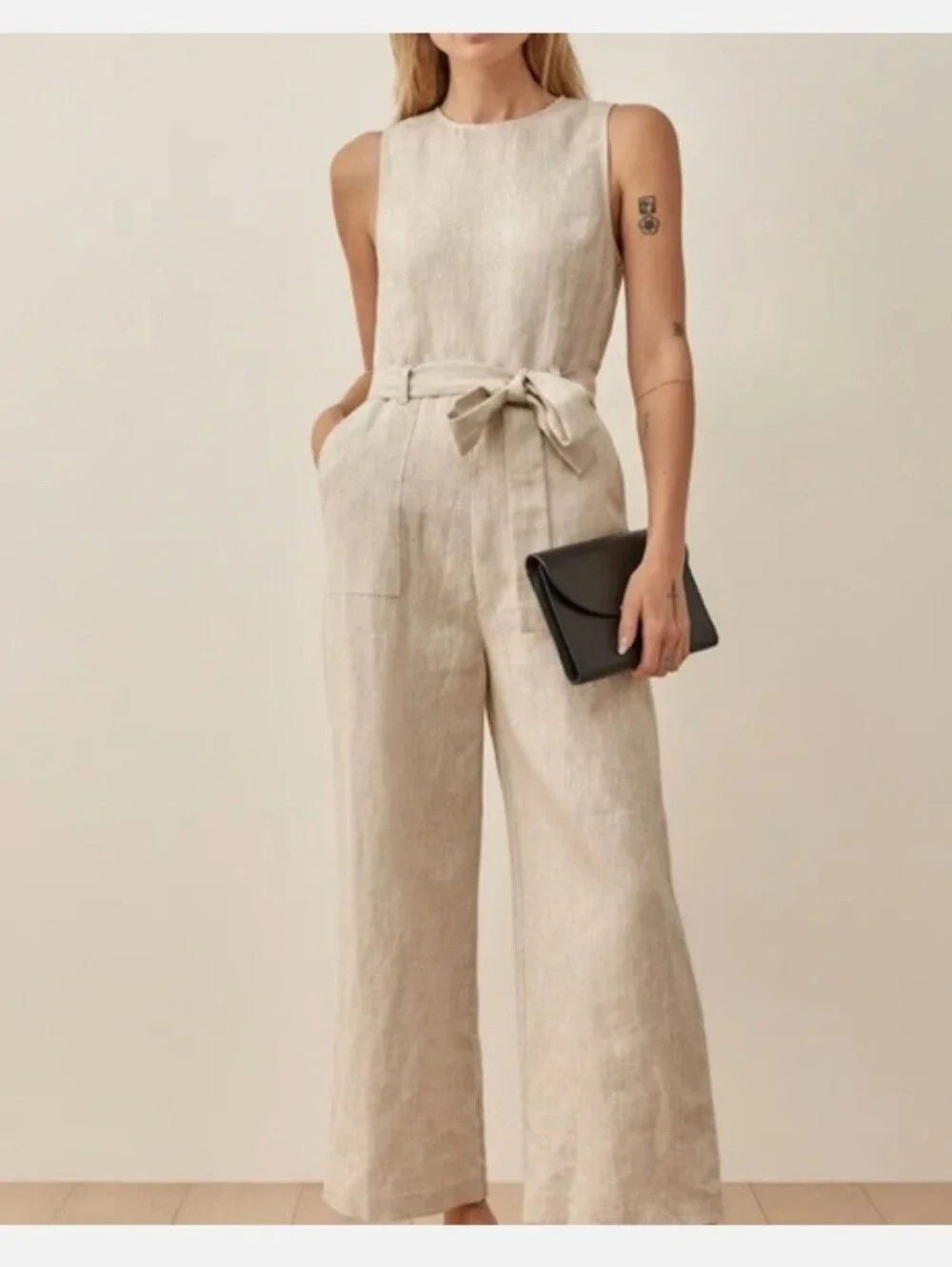 Reformation Naomi Linen Wide-Leg Jumpsuit